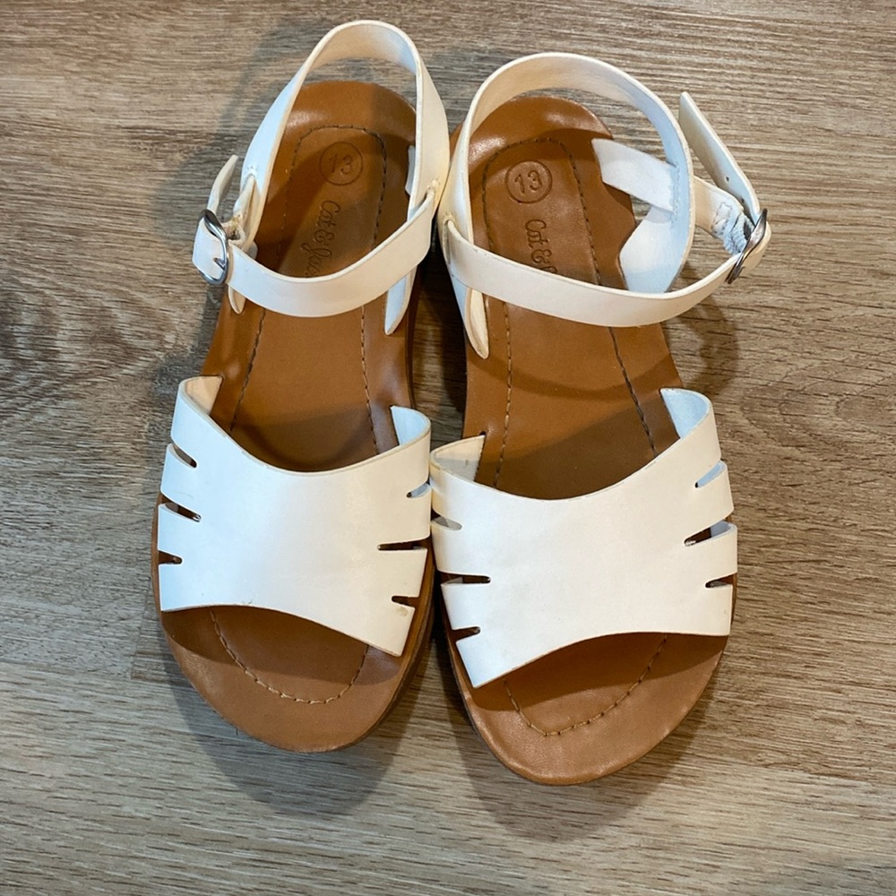 Girls size 13 Cat Jack sandals. Barely worn.